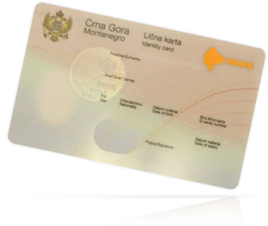 Identity card for Government of Montenegro